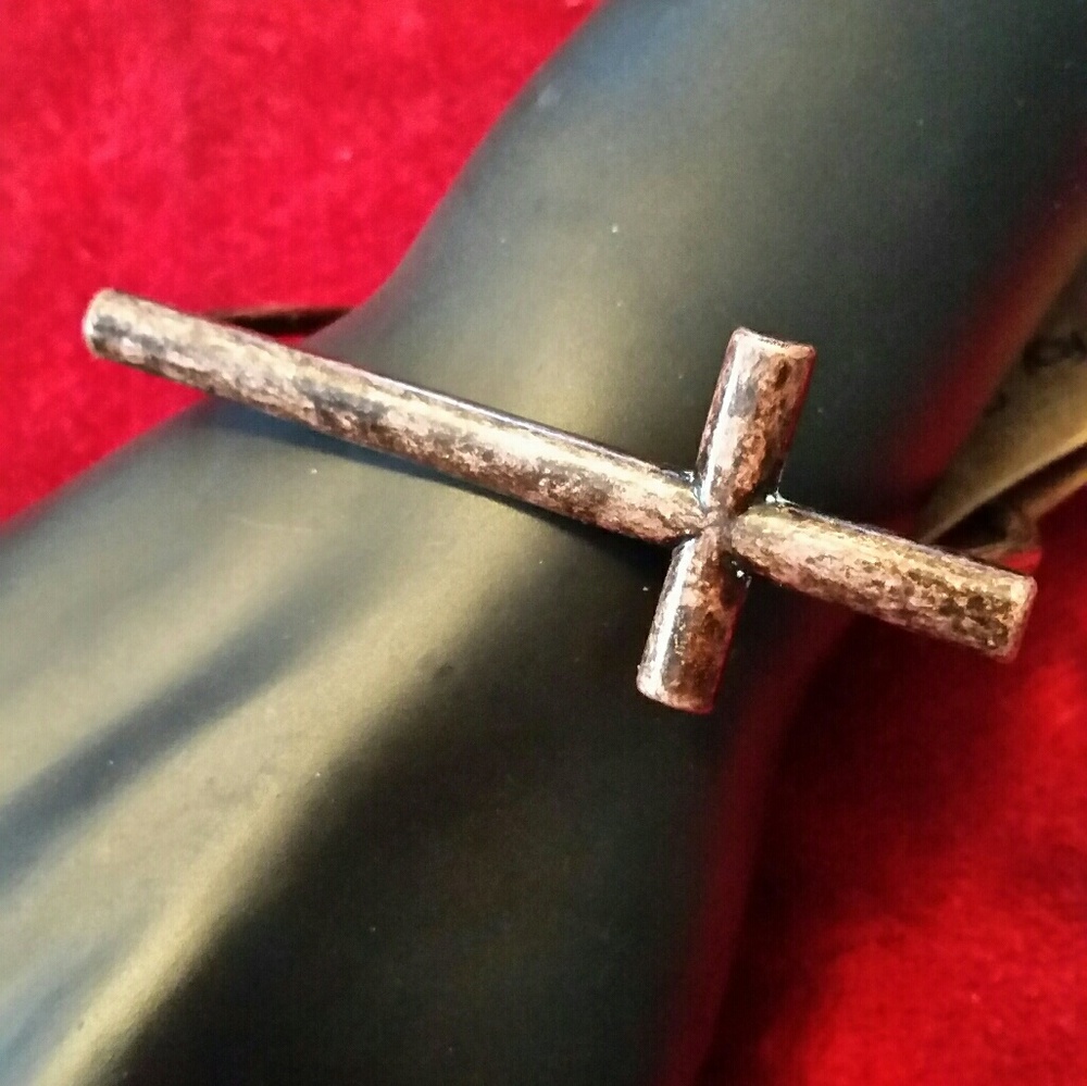 Metal Patina Cross Bracelet